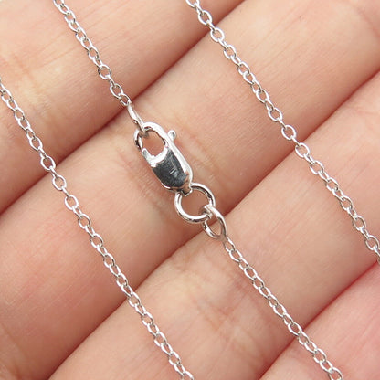 925 Sterling Silver Cable Chain Necklace 18"