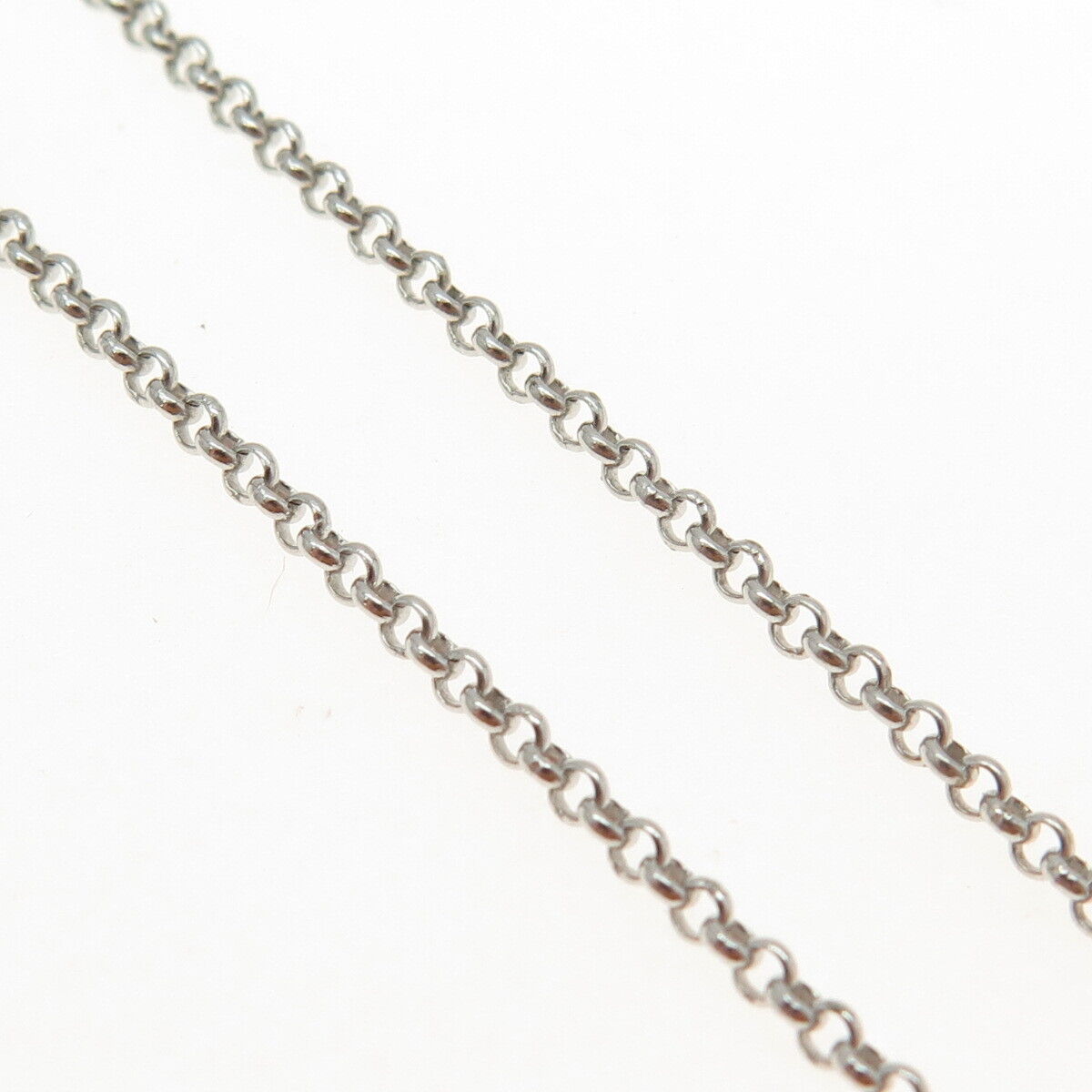 925 Sterling Silver Italy Rolo Chain Necklace 18"