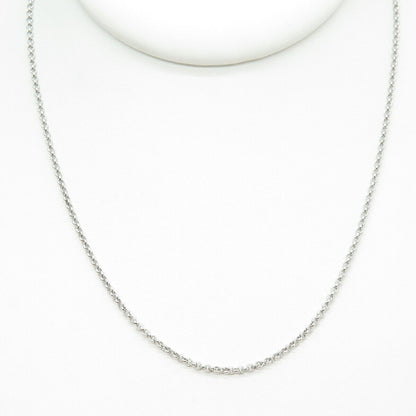 925 Sterling Silver Italy Rolo Chain Necklace 18"