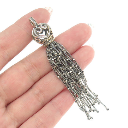 PANDORA 925 Sterling Silver C Z Tassel Pendant