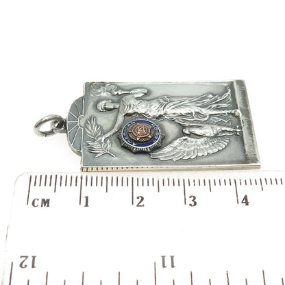 ROBBINS ATTLEBORO 925 Sterling Silver Antique 1935 American Legion Essay Pendant