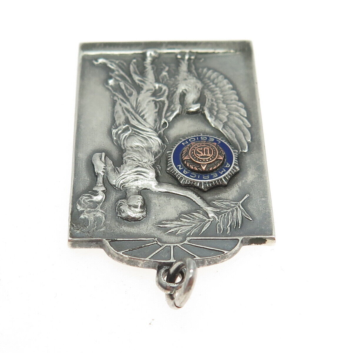 ROBBINS ATTLEBORO 925 Sterling Silver Antique 1935 American Legion Essay Pendant