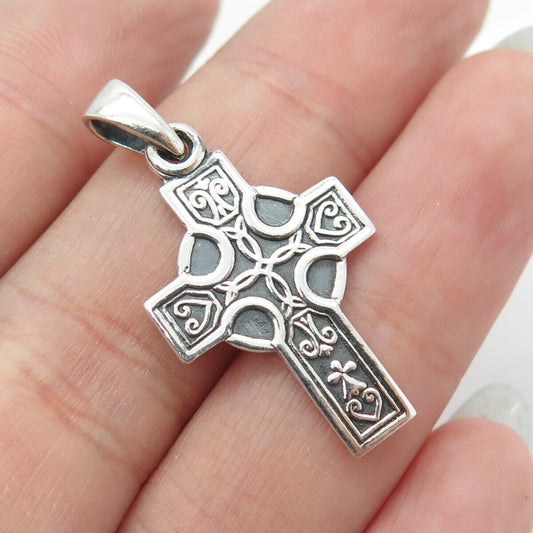 SHANORE 925 Sterling Silver Vintage Celtic Cross Pendant