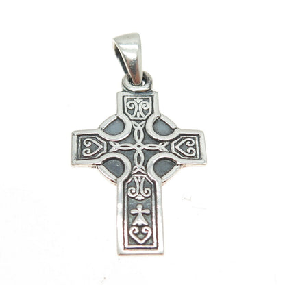 SHANORE 925 Sterling Silver Vintage Celtic Cross Pendant