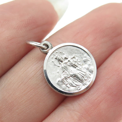 800 Silver Vintage Jesus St. Mary & Baby Religious Pendant