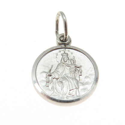 800 Silver Vintage Jesus St. Mary & Baby Religious Pendant