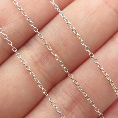 925 Sterling Silver Italy Cable Chain Necklace 20"