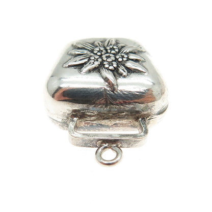 800 Silver Antique Art Deco Flower Bell Minimalist Charm Pendant