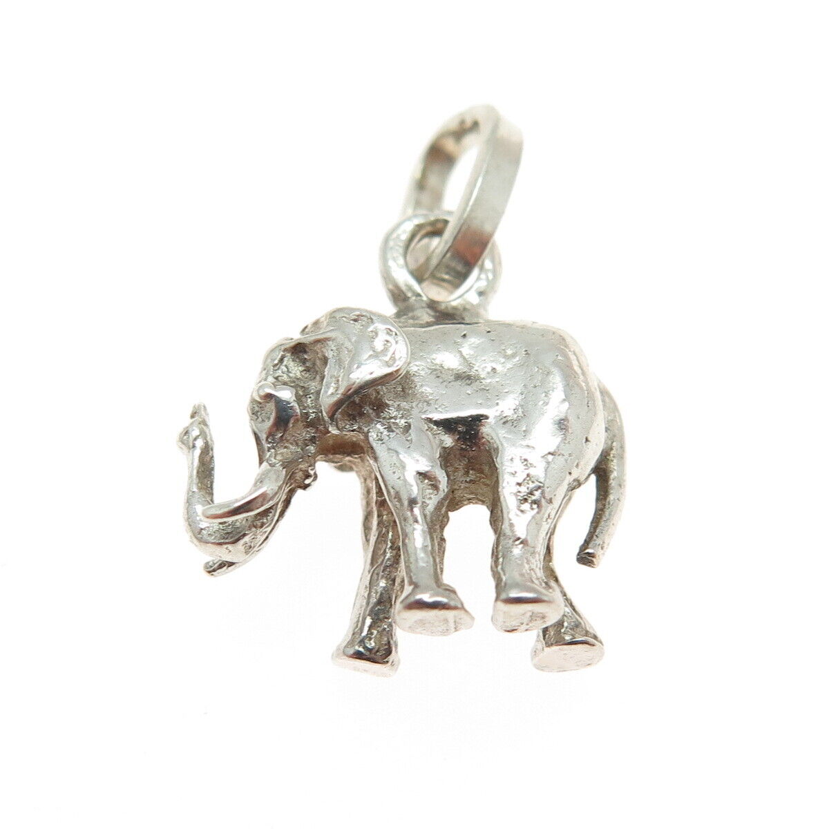 925 Sterling Silver Vintage Elephant For Good Luck 3D Pendant