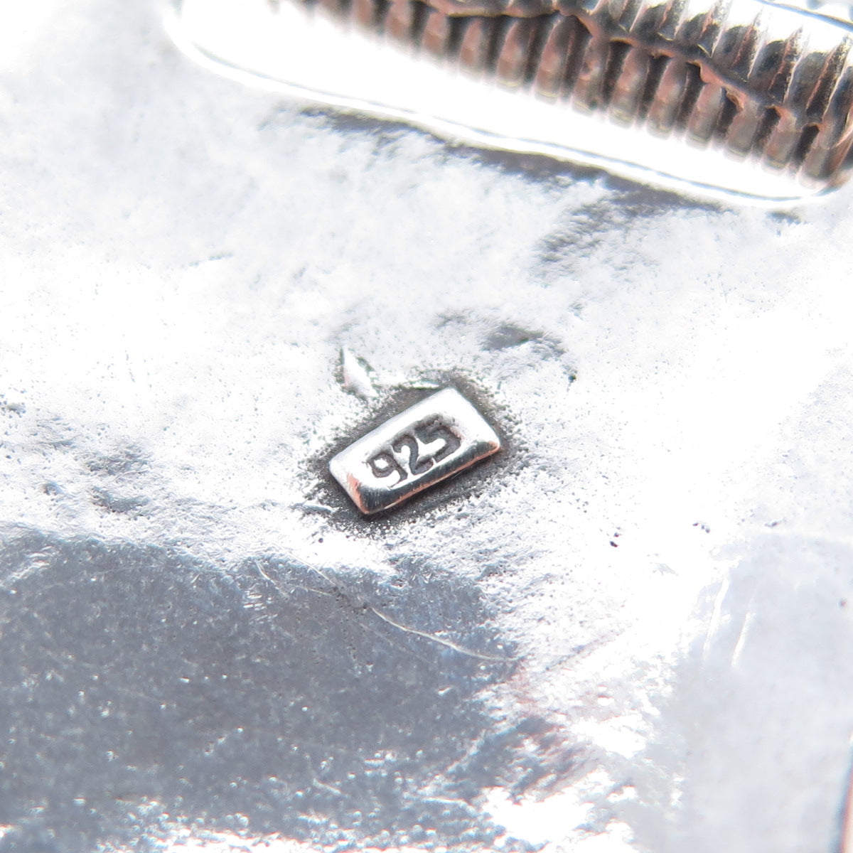 925 Sterling Vintage Modernist Hammered Centerpiece Bar Chain Necklace 16"