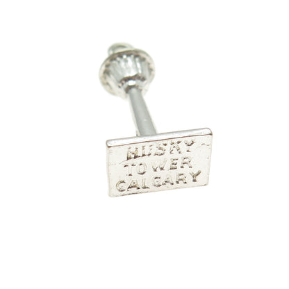 925 Sterling Silver Vintage Calgary Tower Charm Pendant