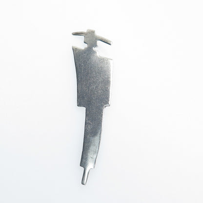925 Sterling Silver Vintage Mexico Modernist Elegant Woman Pin Brooch