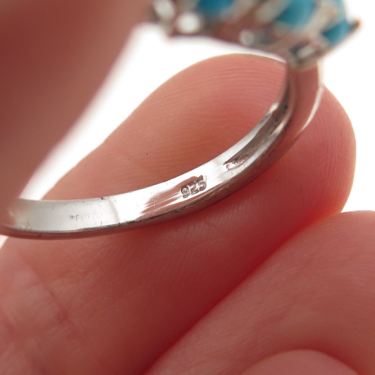 Chuck Clemency 925 Sterling Silver Real Sleeping Beauty Turquoise Ring Size 8.25