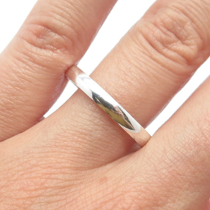 925 Sterling Silver Vintage Classic Band Ring Size 12.25