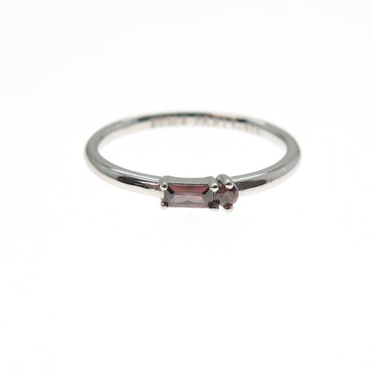 BOMB PARTY 925 Sterling Silver Smoky C Z Stackable Ring Size 7.25