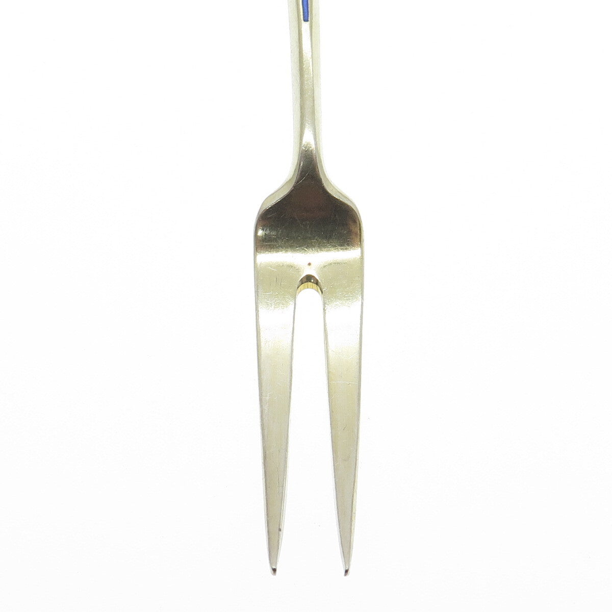 DAVID ANDERSEN 925S Sterling Silver Gold Plated Vintage Norway Enamel Lemon Fork