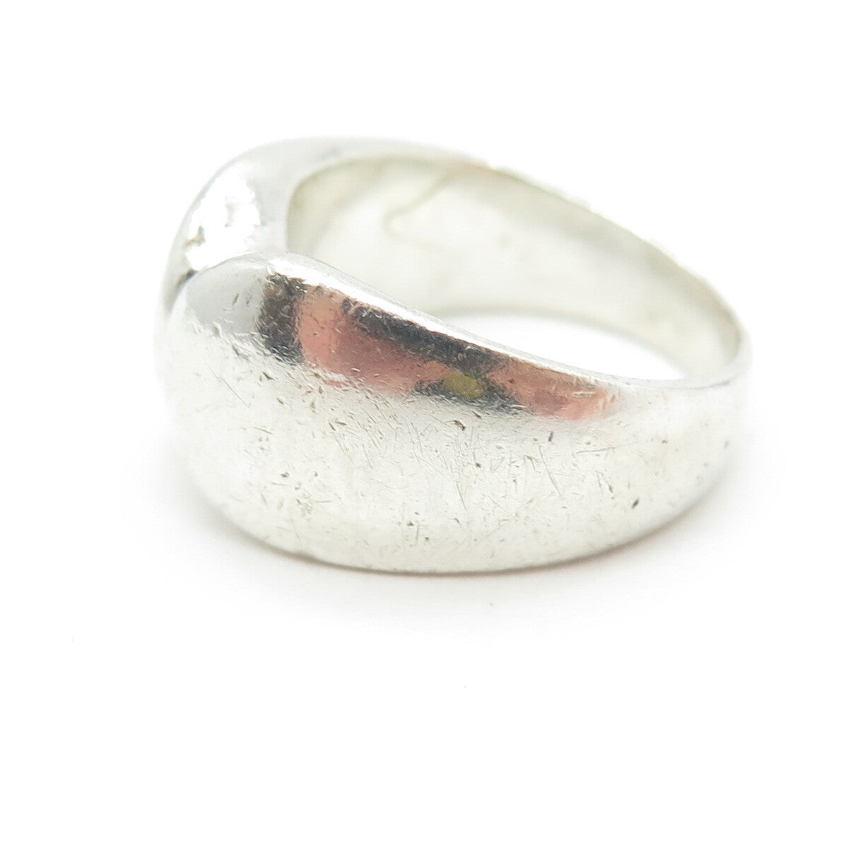 925 Sterling Silver Vintage Modernist Hugs Ring Size 7.5