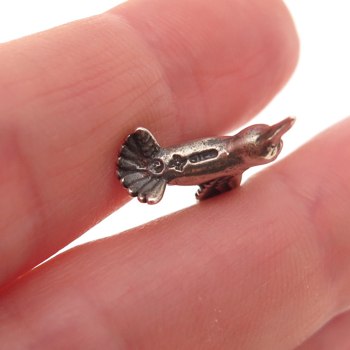 Sunwest Old Pawn 925 Sterling Silver Vintage Hummingbird Tribal Charm Pendant