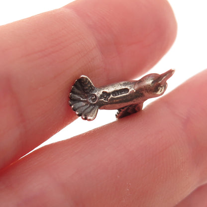 Sunwest Old Pawn 925 Sterling Silver Vintage Hummingbird Tribal Charm Pendant