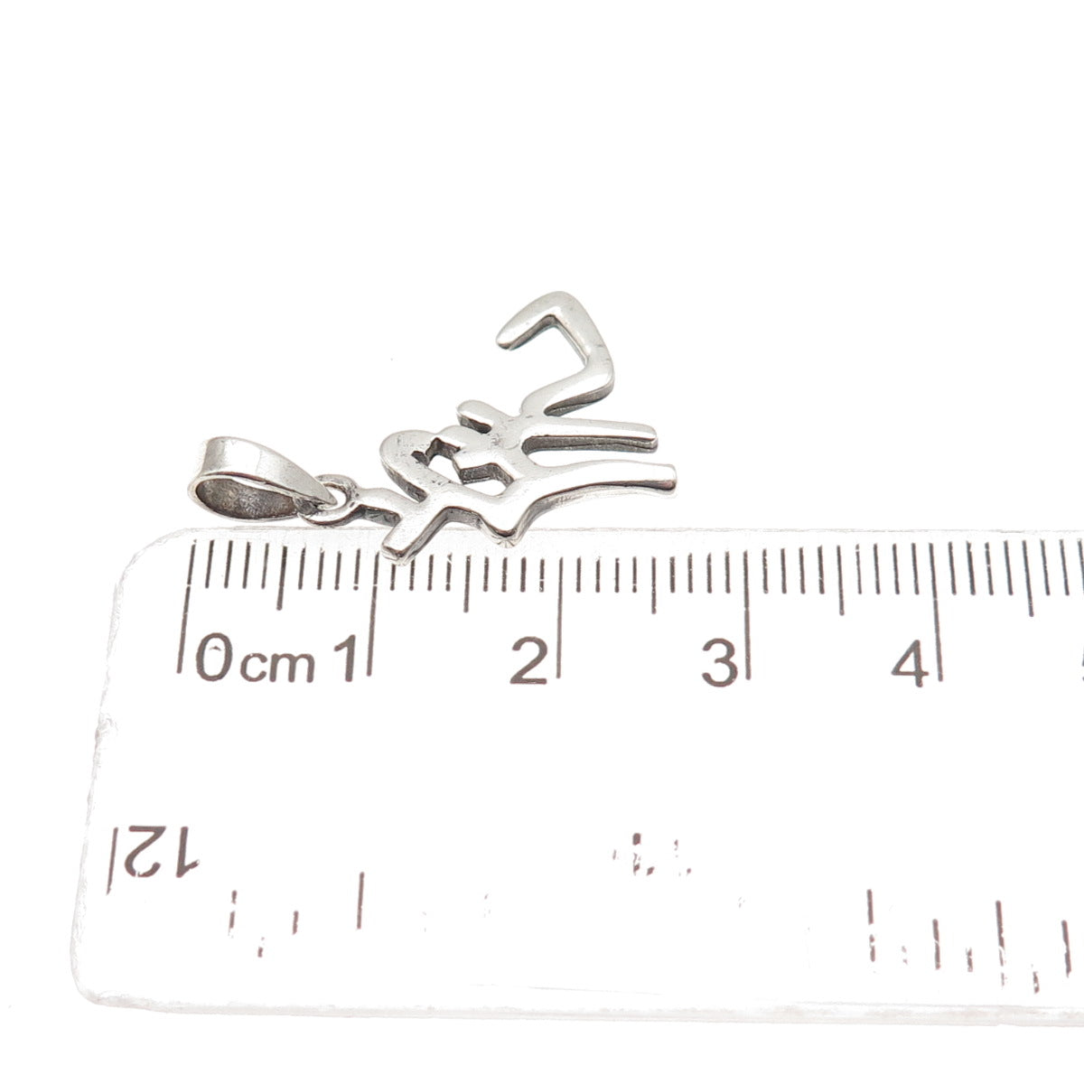 925 Sterling Silver Vintage Chinese Tiger Zodiac Sign Charm Pendant