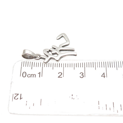 925 Sterling Silver Vintage Chinese Tiger Zodiac Sign Charm Pendant