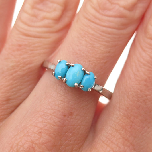 Chuck Clemency 925 Sterling Silver Real Sleeping Beauty Turquoise Ring Size 8.25