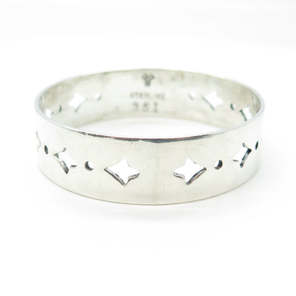 LUNT Sterling Silver Antique Art Deco Floral All Around Napkin Ring Holder #351