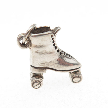 Sunwest 925 Sterling Silver Vintage Roller Skates 3D Mini Charm Pendant