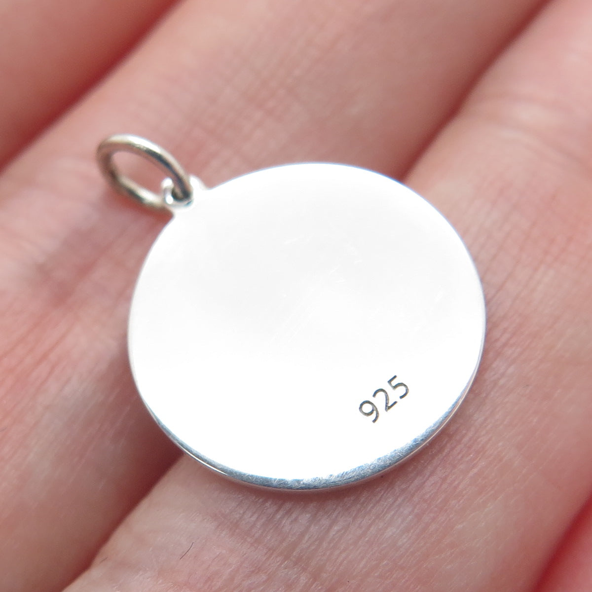 925 Sterling Silver Enamel Couple of Cats Love Round Minimalist Charm Pendant