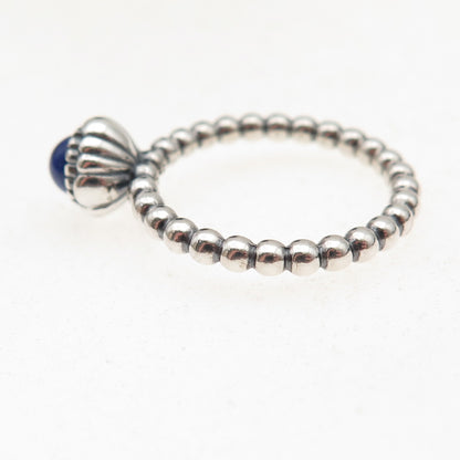 Pandora 925 Sterling Silver Real Lapis September Birthstone Ring Size 6.75
