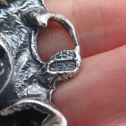 JENS PETER CLAUSEN GUDJONSSON Sterling Vintage Iceland Agate Brutalist Pendant