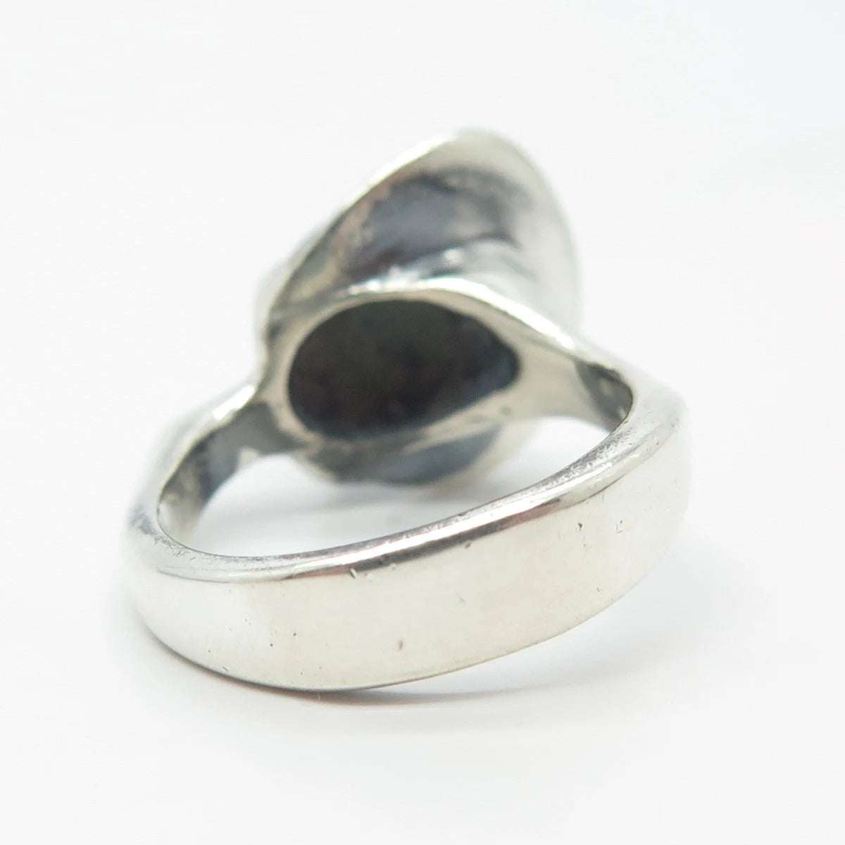 925 Sterling Silver Vintage Modernist Ring Size 7.25