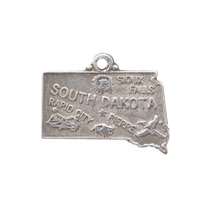 MAISELS INDIAN TRADING Sterling Silver Vintage South Dakota Mini Charm Pendant