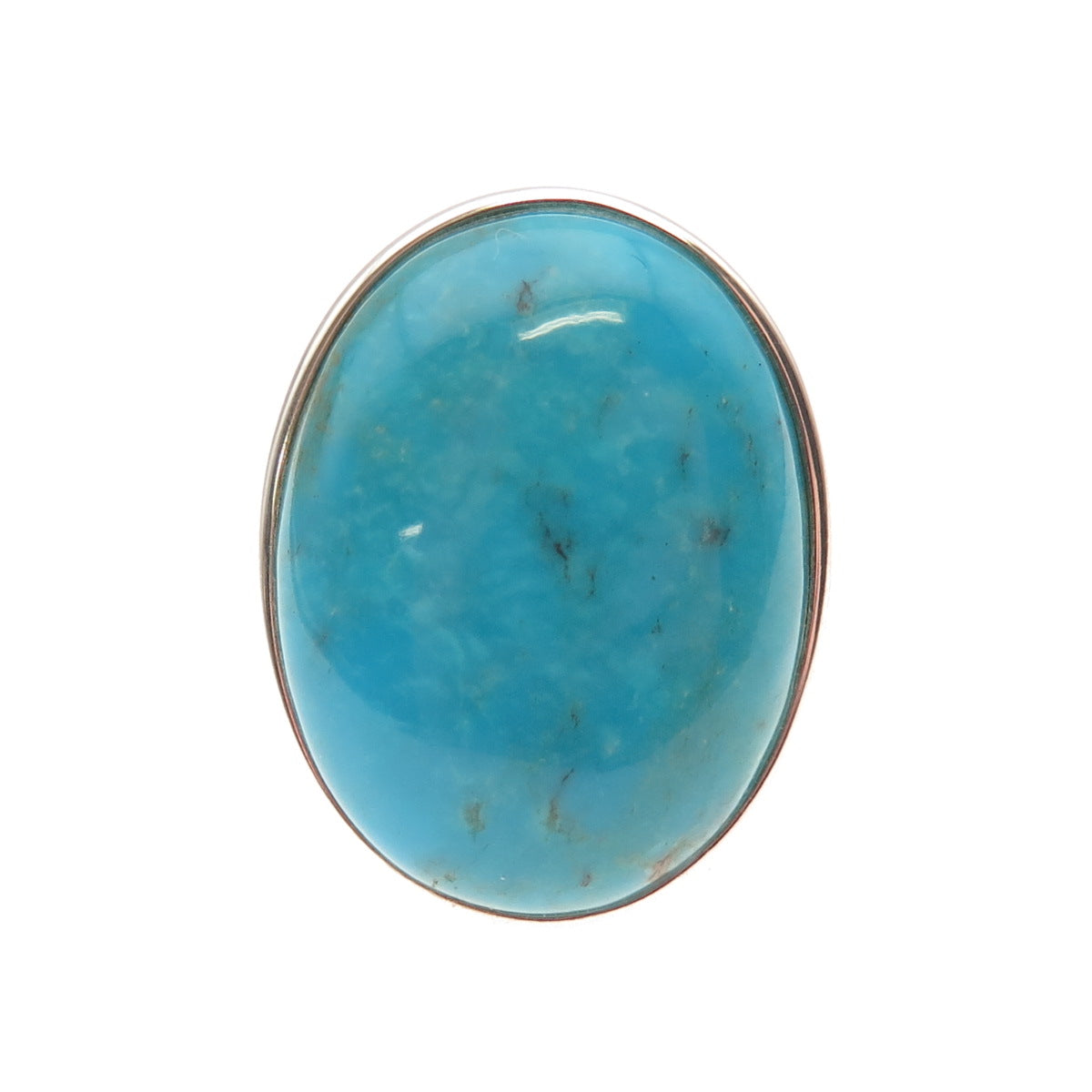 Whitney Kelly Sterling Silver Vintage Real Turquoise Modernist Ring Size 10.25