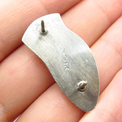 925 Sterling Silver Vintage Modernist Pin