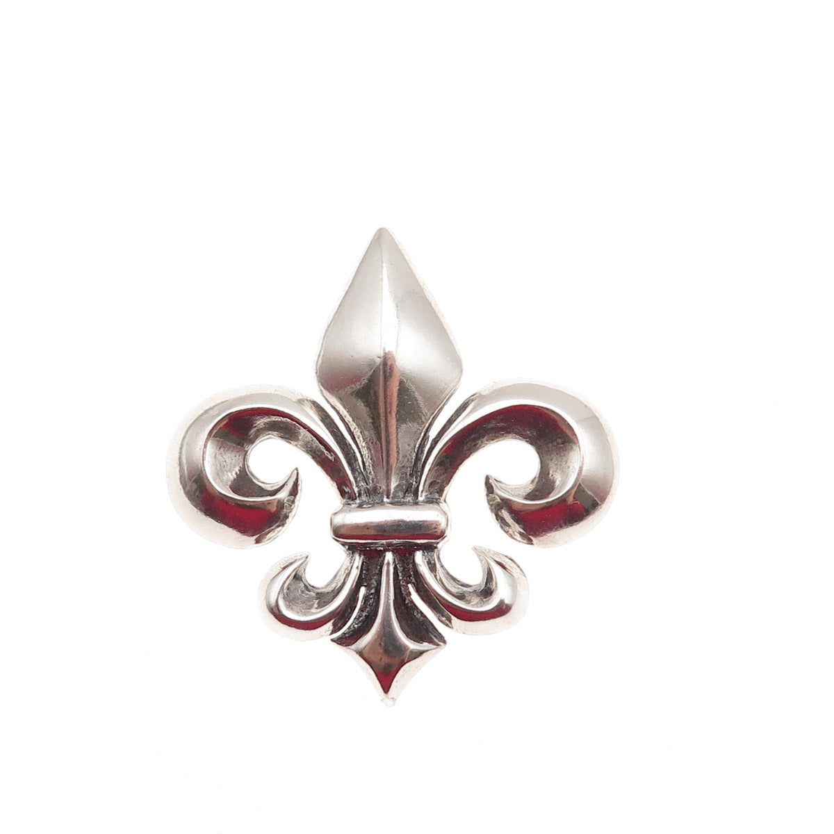 925 Sterling Silver Vintage Fleur de Lis Slide Pendant