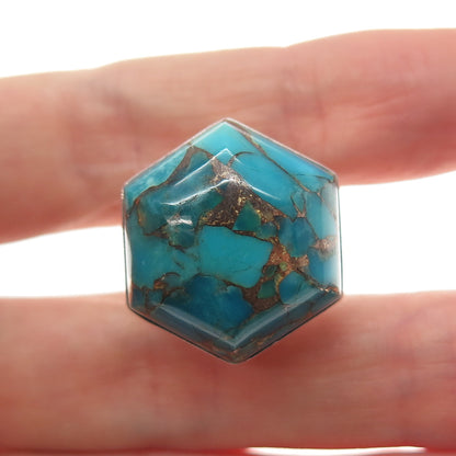 JAY KinG DESERT ROSE Sterling Silver Vintage Real Mohave Turquoise Ring Size 9