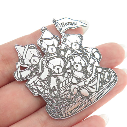 PRISCILLA HILLMAN 925 Sterling Silver Vintage 1997 Cherished Teddies Pin Brooch
