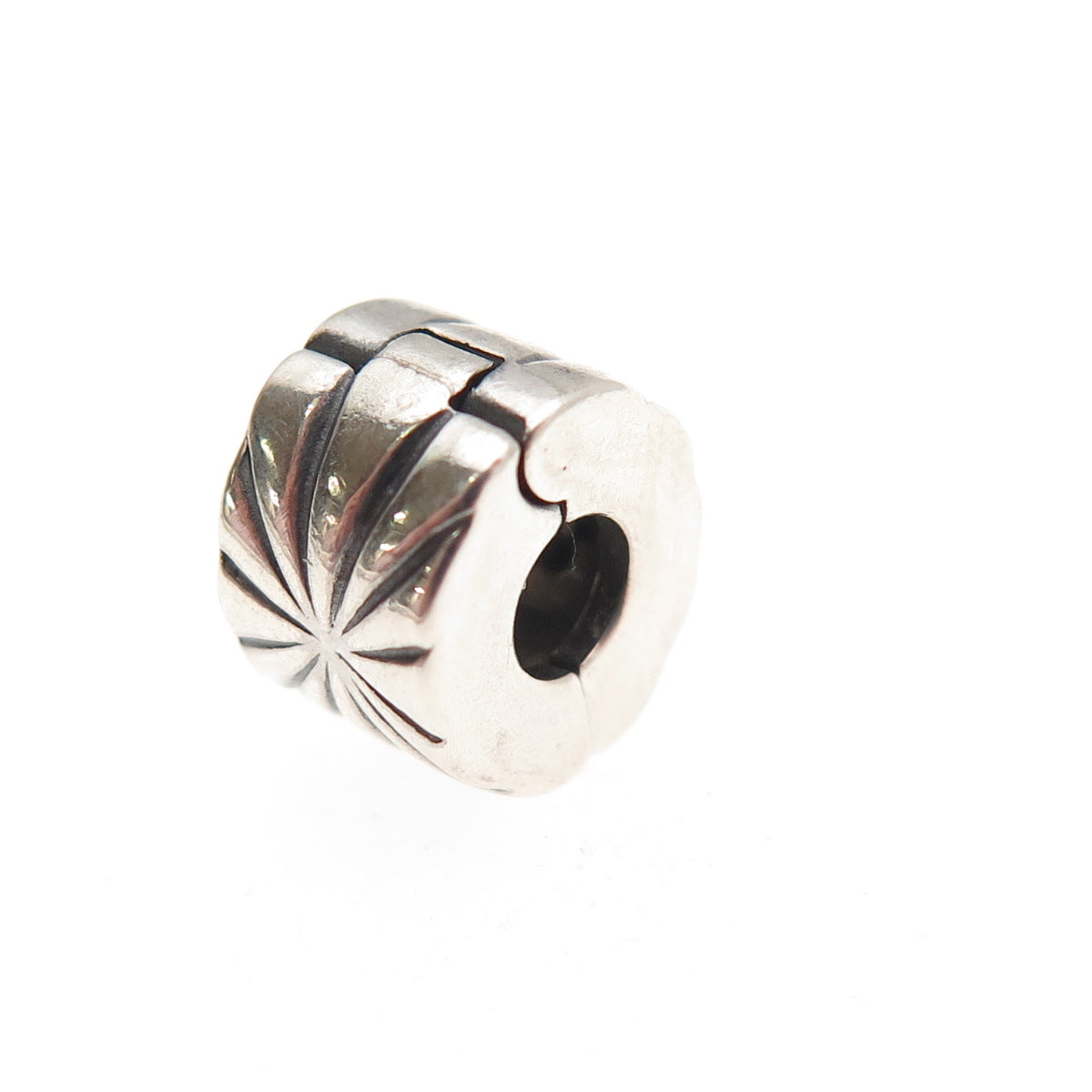 PANDORA 925 Sterling Silver Sunburst Clip Charm