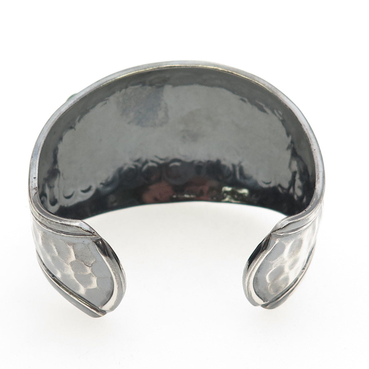 925 Sterling Silver Vintage Mexico Multi-Gem Modernist Adjustable Bracelet 7"