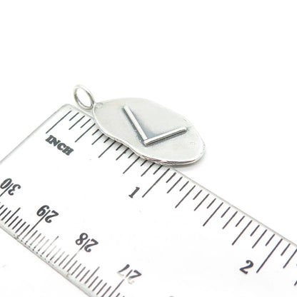 925 Sterling Silver Vintage Modernist Pendant