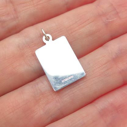 925 Sterling Red Enamel Because You Are Pretty Awesome Minimalist Charm Pendant