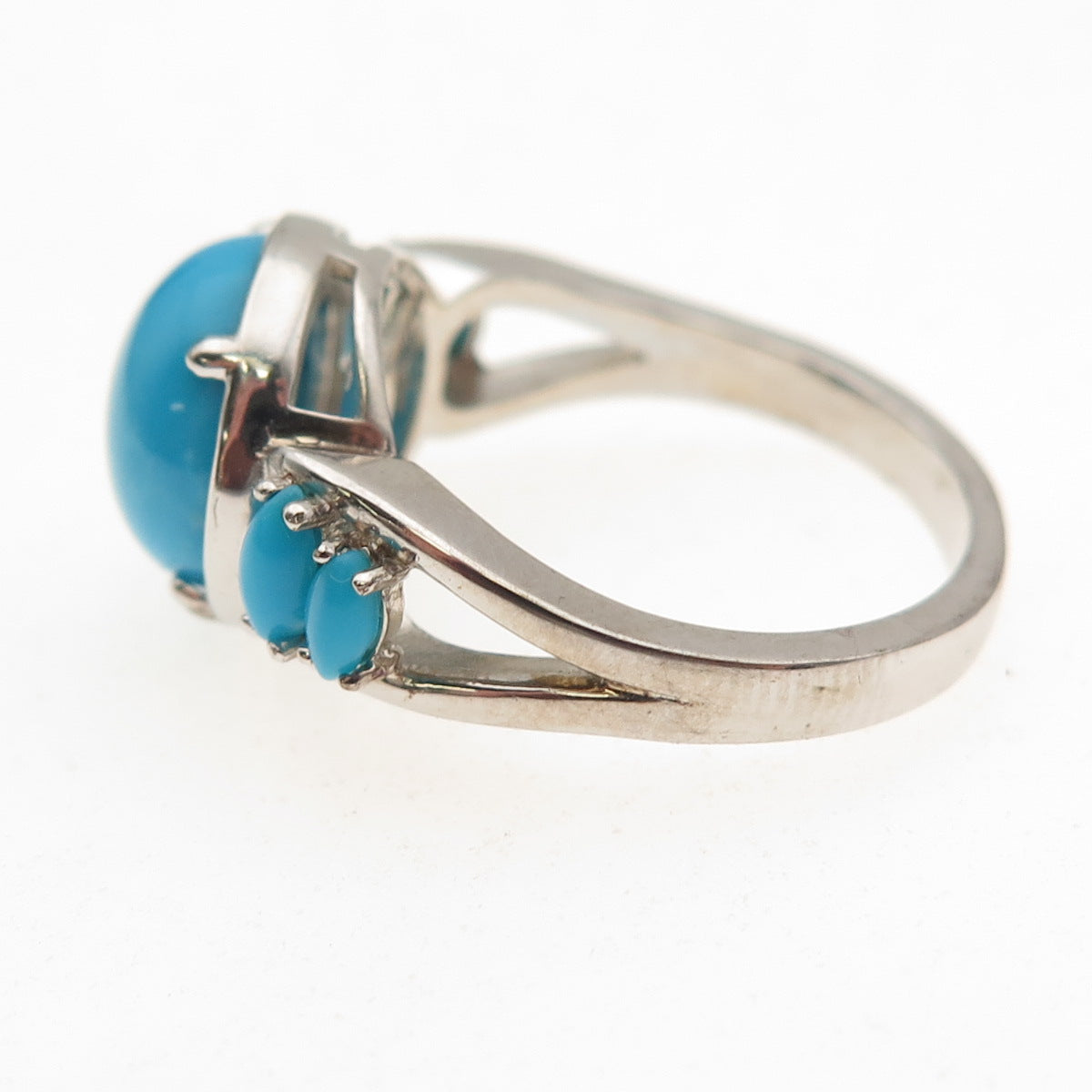 925 Sterling Silver Real Sleeping Beauty Turquoise Ring Size 8