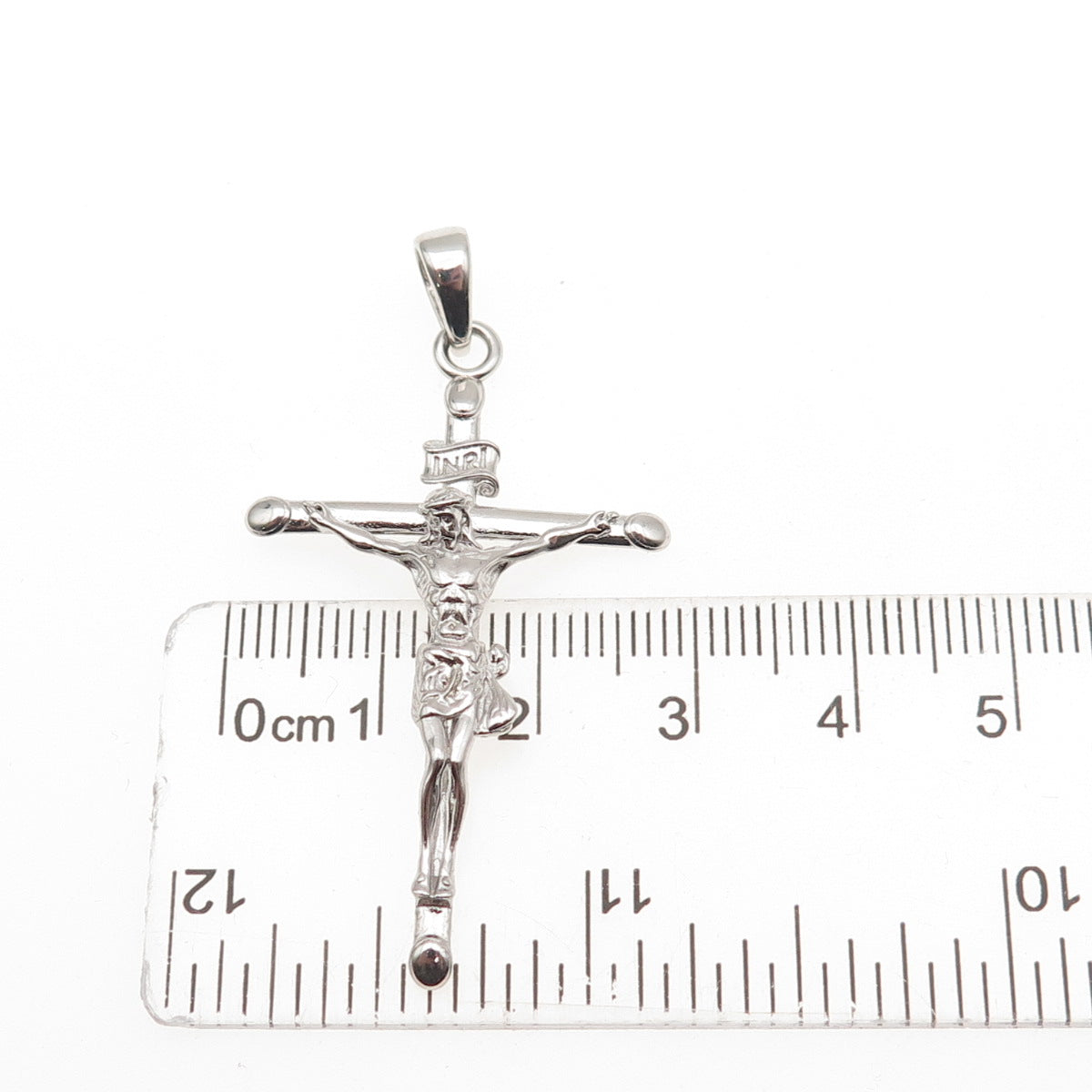 925 Sterling Silver Vintage Crucifix Cross Religious Charm Pendant
