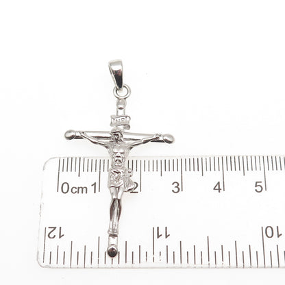 925 Sterling Silver Vintage Crucifix Cross Religious Charm Pendant