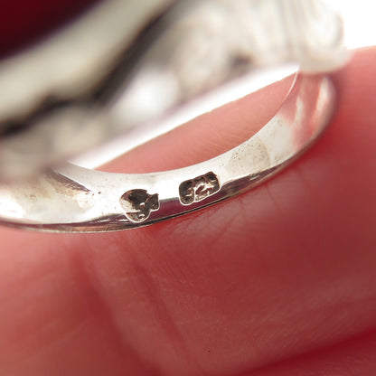 Samuel Benham 925 Sterling Silver Vintage Real Red Jasper Swirl Ring Size 6