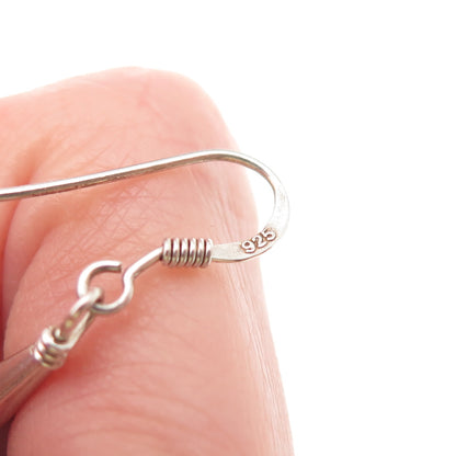 Old Pawn 925 Sterling Silver Vintage Southwestern Liquid Chain Dangle Earrings