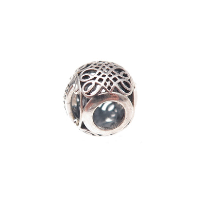 Pandora 925 Sterling Silver C Z Letter I Slide Bead Charm