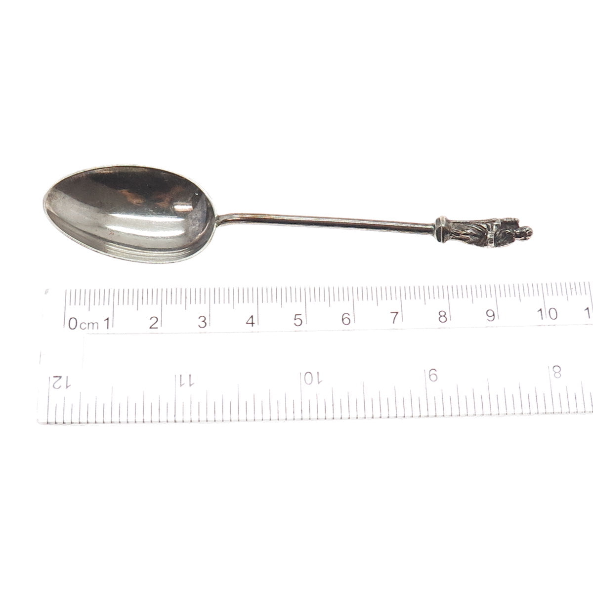 WILLIAM HUTTON & SONS Sterling Silver Antique 1896 London Apostle Coffee Spoon