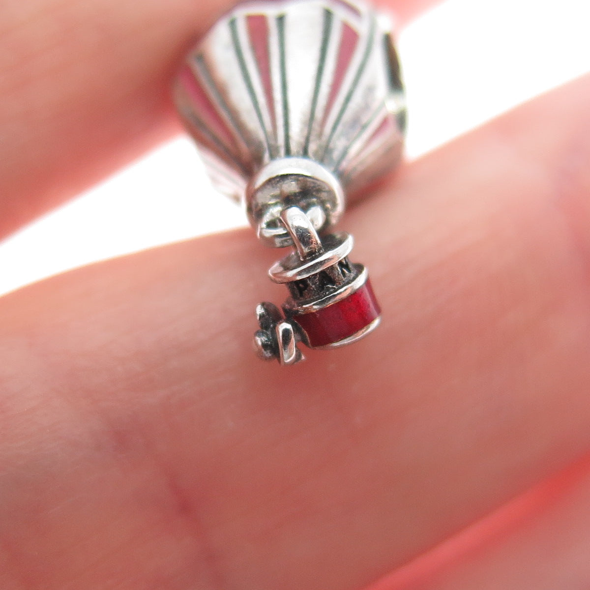 PANDORA 925 Sterling Silver Enamel Air Balloon Dangle Charm